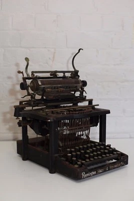 Rare Antique Reming Standard No 7 - Blind Writer - With the original case. 1900 - Image 1 of 4