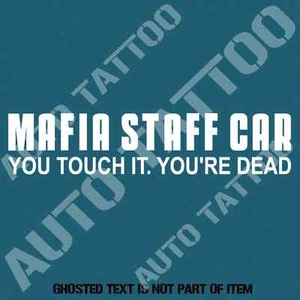 MAFIA STAFF CAR Sticker Decal Top Quality hot rod garage Custom Stickers Style - Bild 1 von 2