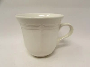 French Countryside by Mikasa Flat Cup Color Express, All White, Scalloped b94 - Picture 1 of 2
