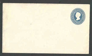 1878 U177 Mint Entire 5c Blue On White Die 60 Size 8 Wmk 5 W/Hinge Remants - Picture 1 of 1