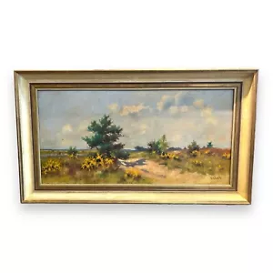 Gemälde Öl auf Leinwand Landschaft 20. Jhd. signiert - Bild 1 von 6