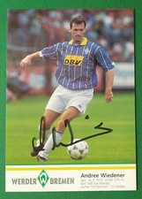 0853 Andree Wiedener Werder Bremen 1995/96 autograph card original signed