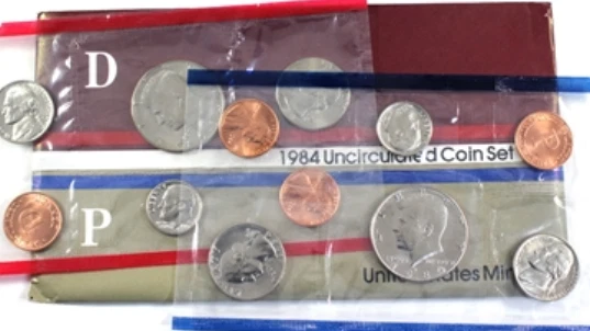 1984 United States US Six Coins Proof-Like P & D Mint Set. UNC - Image 1 of 1