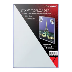 Ultra PRO 25 Ct Toploaders New Photo Sleeve Sports Card Collectible Rigid 6"x9" - Picture 1 of 1