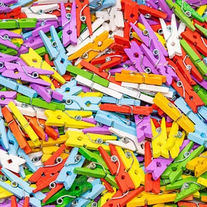 Mini Heringe - mehrfarbig - 25 mm - 1000 Stück - Bild 1 von 1