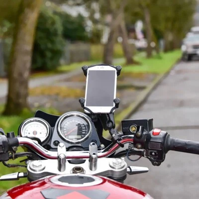 RAM X-Grip Motorcycle Large Phone Mount with Handlebar U-Bolt Base Medium Arm - Image 1 of 4