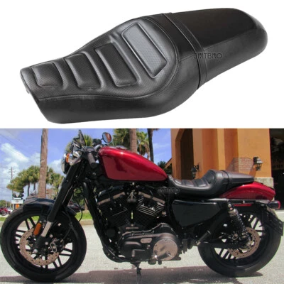For Harley Sportster 1200 XL1200T Custom Iron XL883 Driver Passenger Two Up Seat - Image 1 of 4