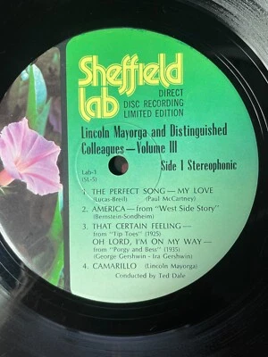 Lincoln Mayoraga & Distinguished Colleagues Vol 3 LP Sheffield Lab #1 Limited Ed - Image 1 of 4