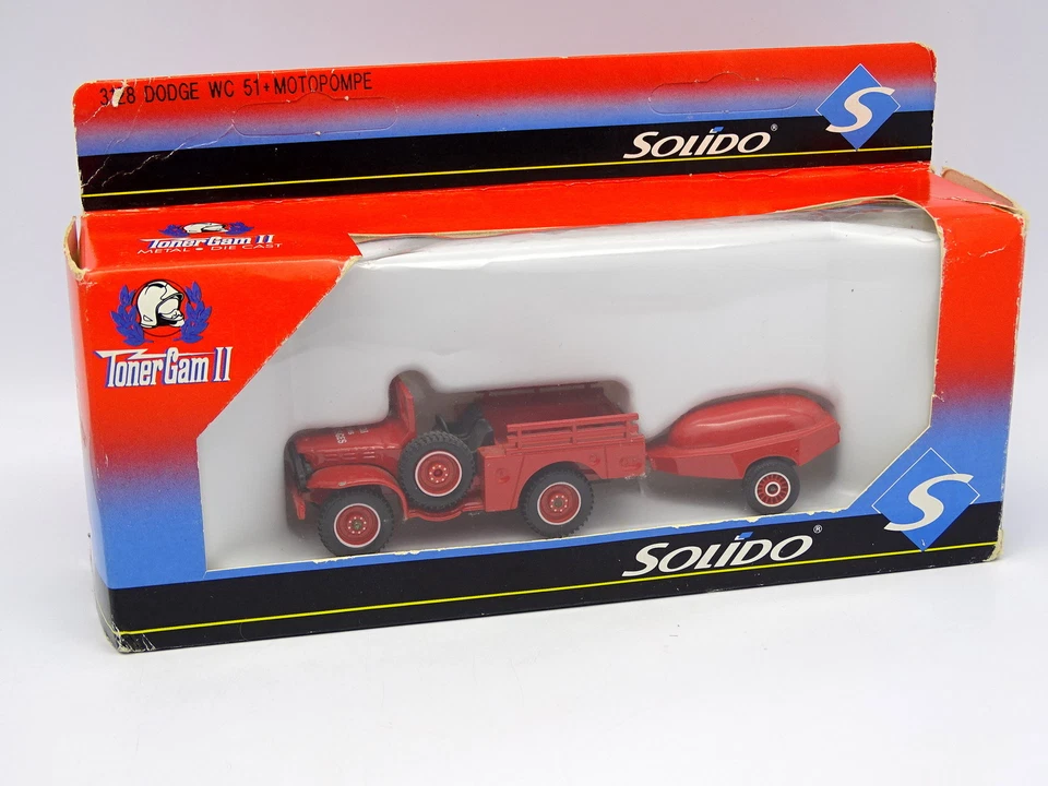 Solido Pompieri 1/50 - Dodge Wc 51 + Moto Pompa - Immagine 1 di 1