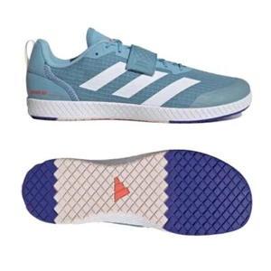 Adidas Total Weightlifting Boots Blue Powerlifting Trainers Deadlifting Shoes - Picture 1 of 11