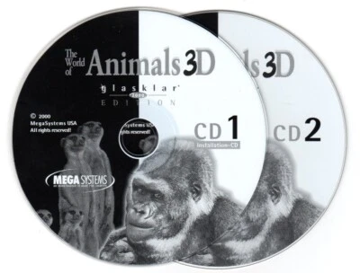 The World of Animals 3D (2PC-CDs, 2000) for Windows - NEW CD in SLEEVE - Image 1 of 3