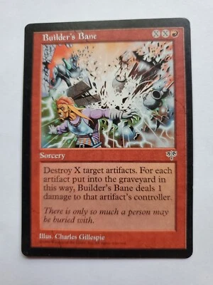MTG Magic The Gathering Card Builder's Bane Sorcery Red Mirage 1996 - Image 1 of 2