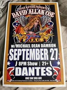 Seltenes David Allan Coe Konzert Poster - 27. September 2010 Dante’s Portland - Bild 1 von 5