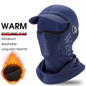 Cappello copricapo invernale berretto ciclismo maschera viso antivento termico passamontagna moto - Foto 1 di 16