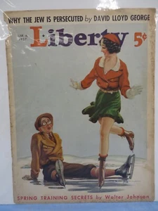 1937 Liberty Magazine Cover Eisläufer - Bild 1 von 5