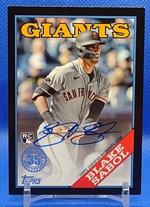 🔥2023 Topps Update. BLAKE SABOL. Rookie RC. Autograph, Black Parallel. Giants. 