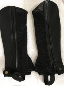 Childs Mesh Half Chaps by Smith Worthington Black 10 NWT - Picture 1 of 4