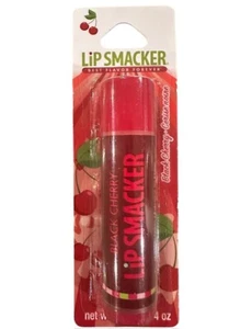 Lip Smacker BLACK CHERRY Flavored Lip Balm Burgundy + Red Tube Discontinued! - Picture 1 of 4