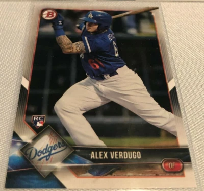 2018 Bowman Baseball Alex Verdugo Los Angeles Dodgers rookie card #72 - Image 1 of 3