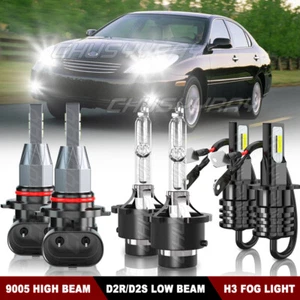 LED HID Headlight Bulbs For Lexus ES300 2000-2003 High Low Beam Fog Light Kit 6x - Picture 1 of 12