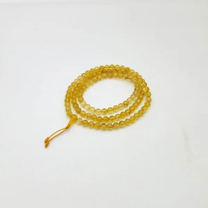 Citrine 108 Beads Buddhist Tibetan Prayer Mala for Meditation - Picture 1 of 5