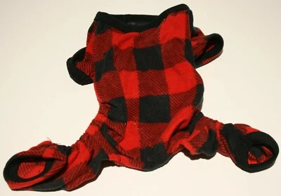 Wondershop Dog Cat Pajamas Jumpsuit Coat Sweater Clothes XS Fleece Buffalo Plaid - Image 1 of 3