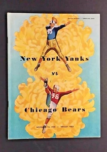 1950 NFL Program Wrigley Field New York Yanks vs Chicago Bears Football - Picture 1 of 6