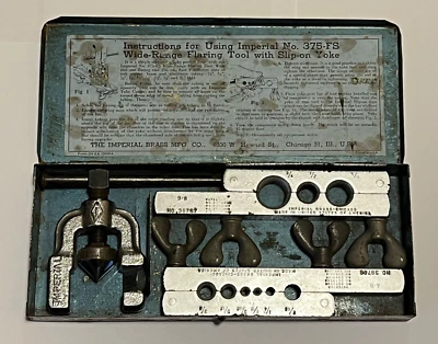 Juego de llamas de tubo Imperial de latón 45 grados n.º 375-FS 1/8 - 3/4 EE. UU. Foto 1 de 4