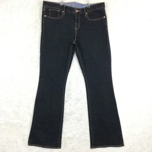 Gap 1969 Womens Jeans Curvy Boot Cut Blue Denim Dark Wash Mid Rise 14 - Picture 1 of 11