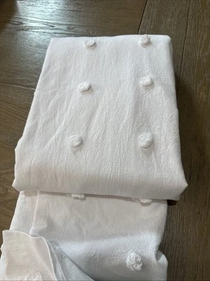 Pottery Barn Teen Tufted Dot Blackout Drape Panel White 52x96" 5616190 - Image 1 of 2