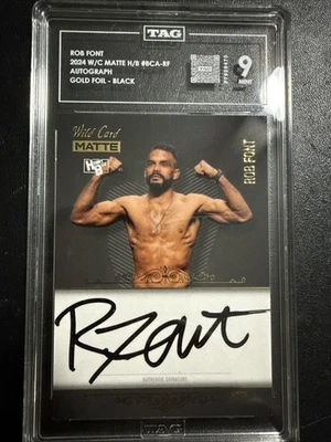 2024 Wild Card Matte Rob Font Auto Gold Foil-Black Mint 9 - Image 1 of 3