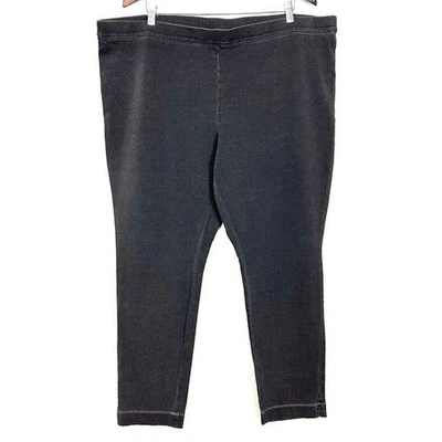 J. Jill PureJill Moon Wash Slim Pants Women’s Size 3X Pull On Stretch Terry Knit - Image 1 of 4