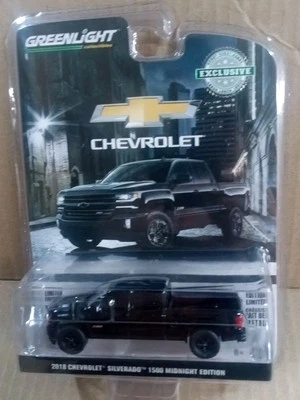 Greenlight 2018 Chevrolet Silverado 1500 Midnight Edition Black  - Image 1 of 2