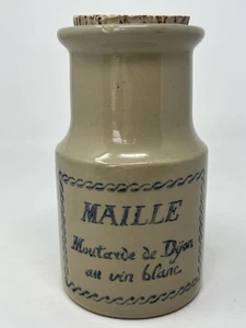Tarro botella de gres francés mostaza Moutarde de Dijon Maille France de colección - Imagen 1 de 15