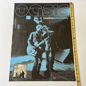 "Póster promocional original 2002 Oasis Heathen Chemistry 18"" X 24"" Noel Liam Gallagher" - Imagen 1 de 10