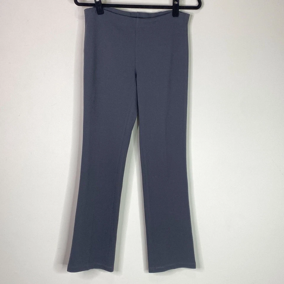 Eileen Fisher Grey Stretch Straight Pull On Pants Women's Size 4 - Image 1 of 4