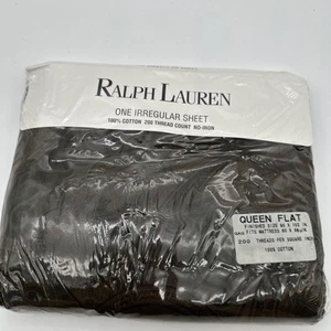 Ralph Lauren WEST HIGHLAND OLIVE Queen solo lenzuolo piatto - Foto 1 di 7