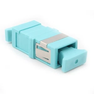 SYSTIMAX UNFA-SC01-AQ 9703083/00 FIBER OPTIC FACEPLATE ADAPTER, AQUA SC MM 50UM - Picture 1 of 4