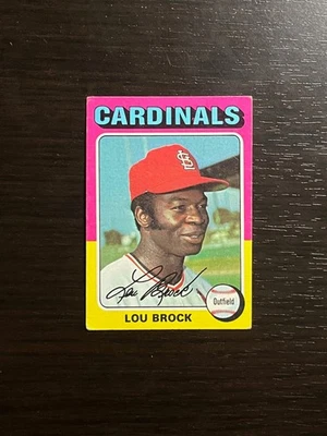 Бейсбольная карточка 1975 Topps LOU BROCK NO540 St. Louis Cardinals Зал славы - Изображение 1 из 2