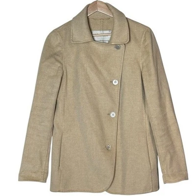 Max Mara 100% Cashmere Blazer Coat Jacket Beige Cream Size 10 Minimalist Luxury - Image 1 of 4