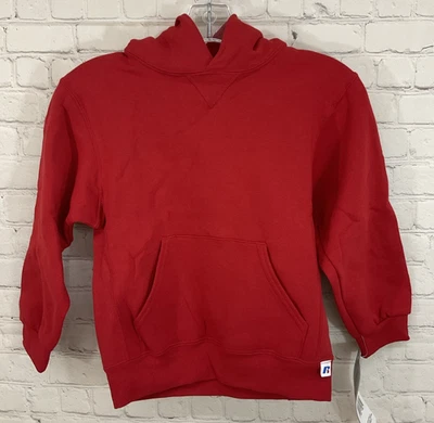 Russell Athletic Juvenil Manga Larga Pullover Sudadera con Capucha Rojo Jaspeado Pequeño Foto 1 de 4