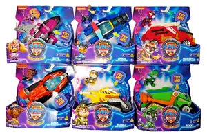 Paw Patrol Action Figure Vehicle Set of 6 Lights & Sounds MIGHTY MOVIE VHTF NEW! - Picture 1 of 13