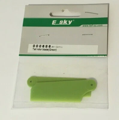 ESKY RC HELICÓPTERO REPUESTOS COLA ROTOR HOJA VERDE - 000686 - Imagen 1 de 2