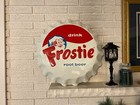 Stout Frostie Root Beer Bottle Cap 22" Embossed Metal Sign NM-M