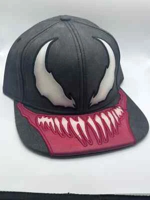Marvel Studios Venom cara dividida imitación cuero Snapback nuevo sin etiquetas Foto 1 de 4