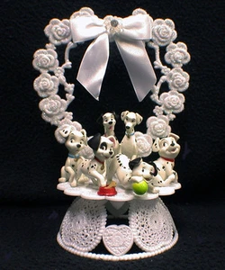FAMILY Wedding Cake Topper Dalmatian Puppies 1, 2 ,3 or 4 Children Child Disney - Picture 1 of 19