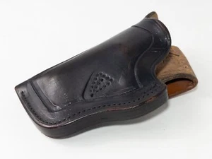 Colt #63 Pistol Holster Black/Brown Leather Holster, Made in USA - Picture 1 of 11