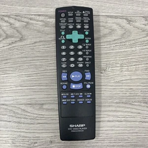 Sharp DVD Video Player Remote Control Model RRMCG1249AJSA Black Tested Works OEM - Picture 1 of 6