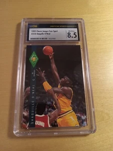 1992 #318 Shaquille O'Neal (CSG 8,5) imágenes clásicas cuatro tarjetas de baloncesto deportivas. - Imagen 1 de 2