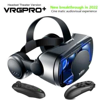 3D VR Smart Glasses Headset Virtual Reality VR Glasses Full Screen Wide Angle - Image 1 of 4